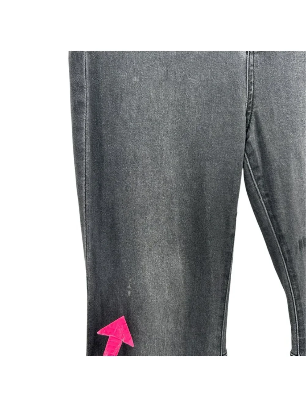 Free People Womens 29 Jeans We The Free Float On Flare Distressed Black Raw Hem